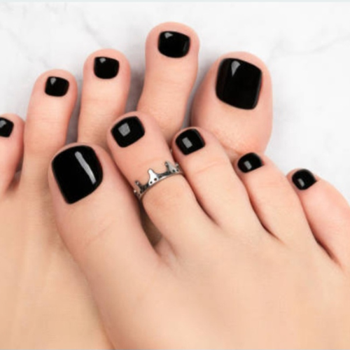 Black pedicure