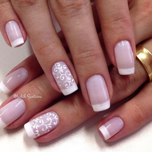 French manicure design french nail polish